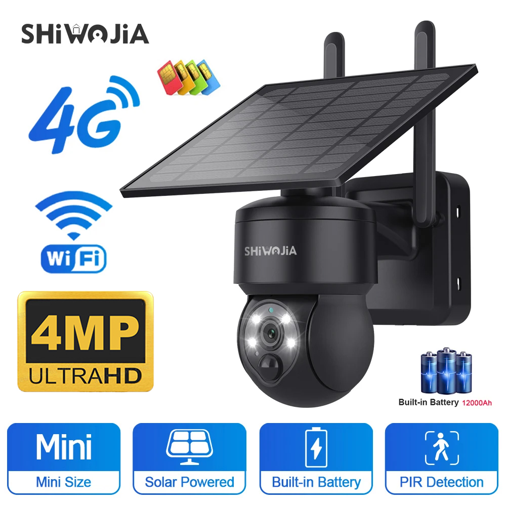 Smart Home Outdoor Camera - Shiwojia Wifi Wireless Ptz Solar kamera