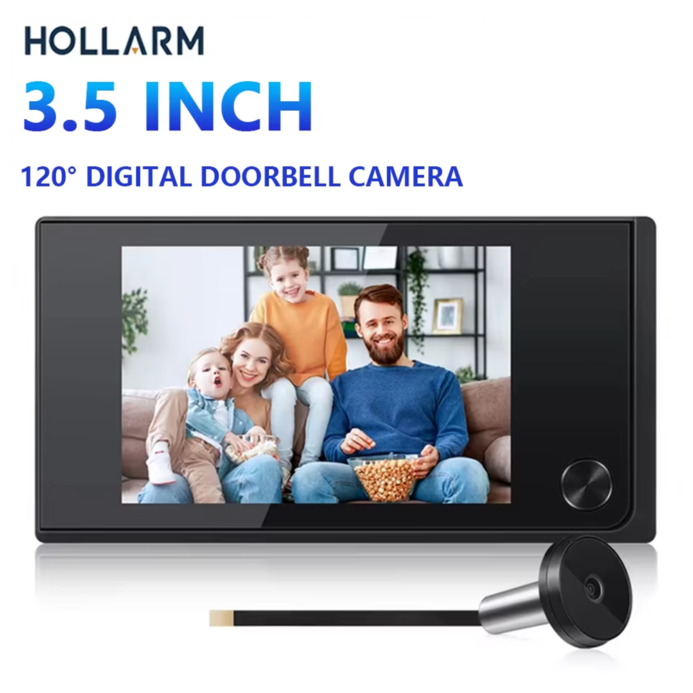 Smart Home Outdoor Camera - Hollarm 3,5 Zoll kabellose Türklingelkamera, 120-Grad-Winkel,