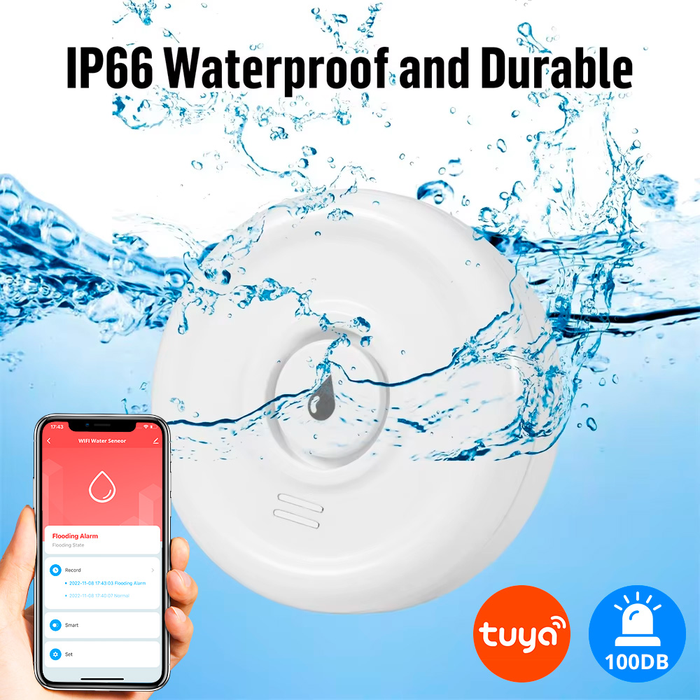 Wifi Water Leak Detector - KERUI Tuya Smart Life WLAN-Wasserlecksensor mit