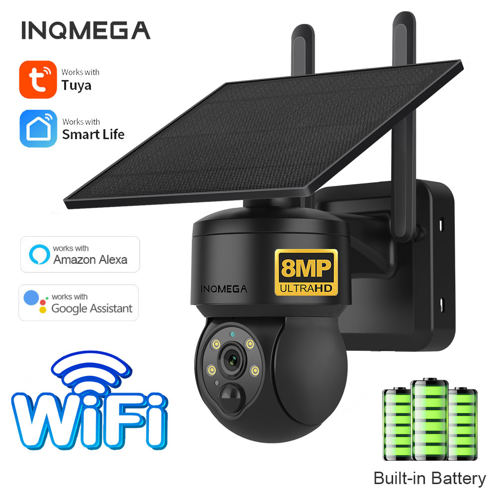 Smart Home Outdoor Camera - INQMEGA 8MP TUYA Solarkamera PIR-Bewegungserkennung, separat