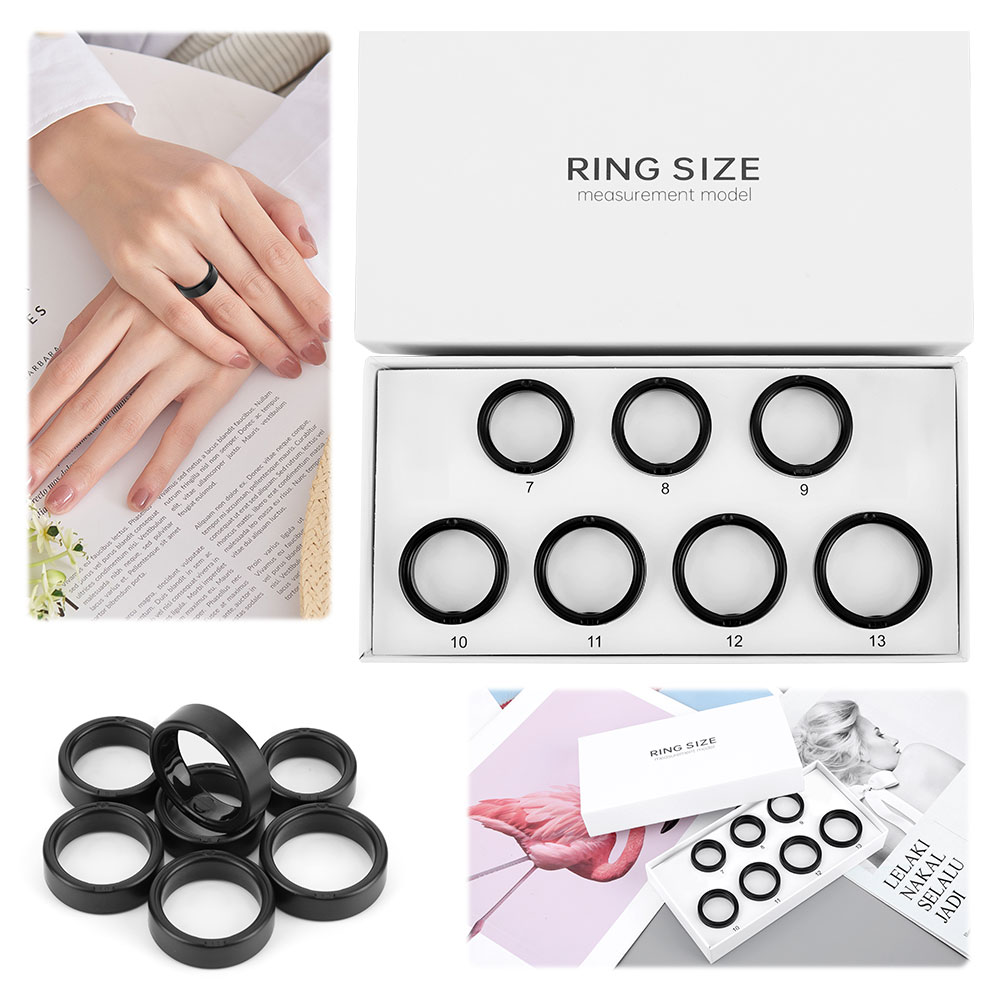 Smart Home Automation - Smart-Ring-Größenmesskit: Ringgrößenmessgerät mit 7 Mustergrößen, damit