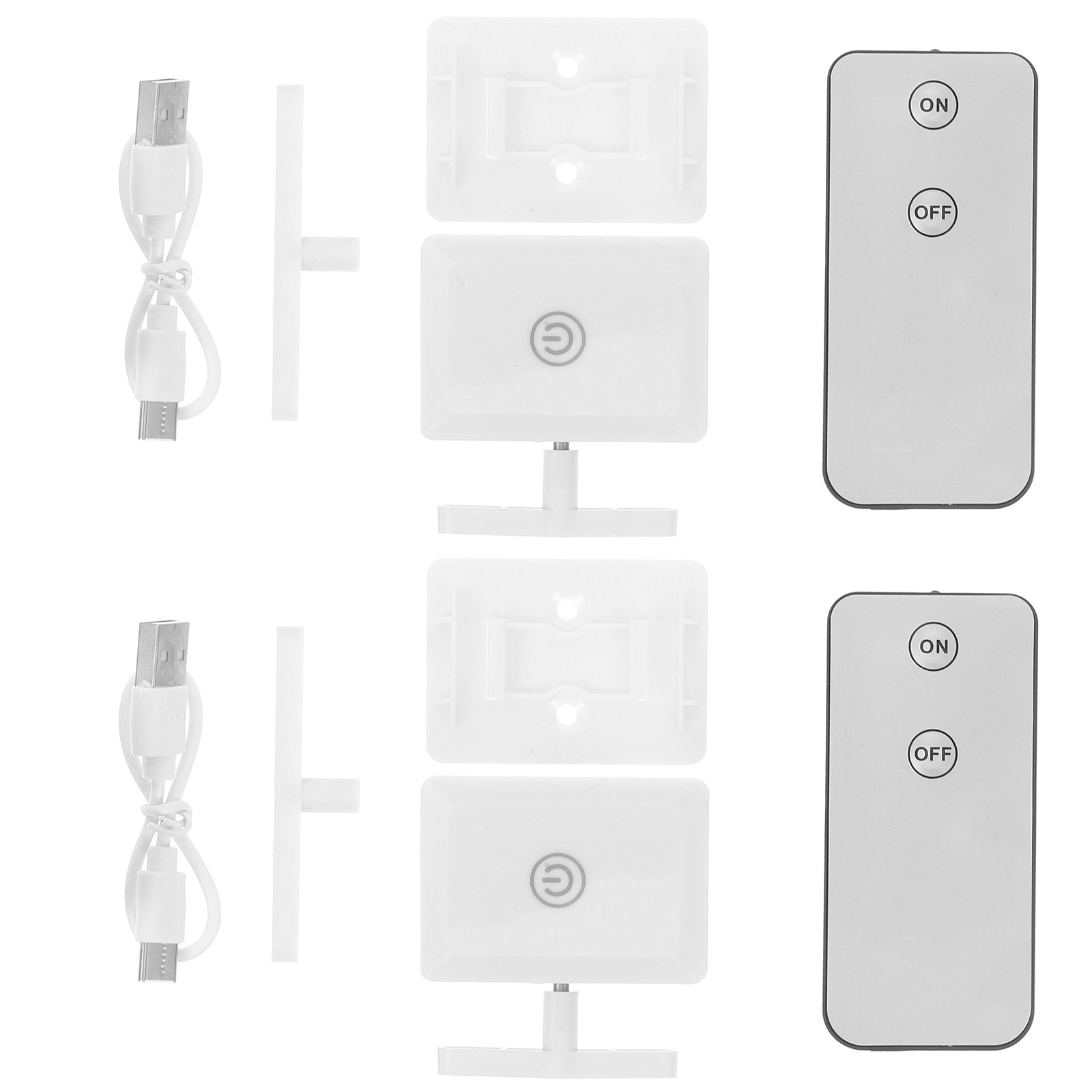 Smart Home Robot - 2 Sets Fernbedienungsschalter, kabelloser Tastendrücker, Smart-Home-Zubehör,