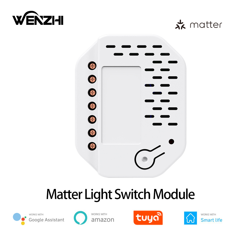 Smart Home Automation - Matter Lichtschaltermodul 2-Gang-Relais 220 V mit