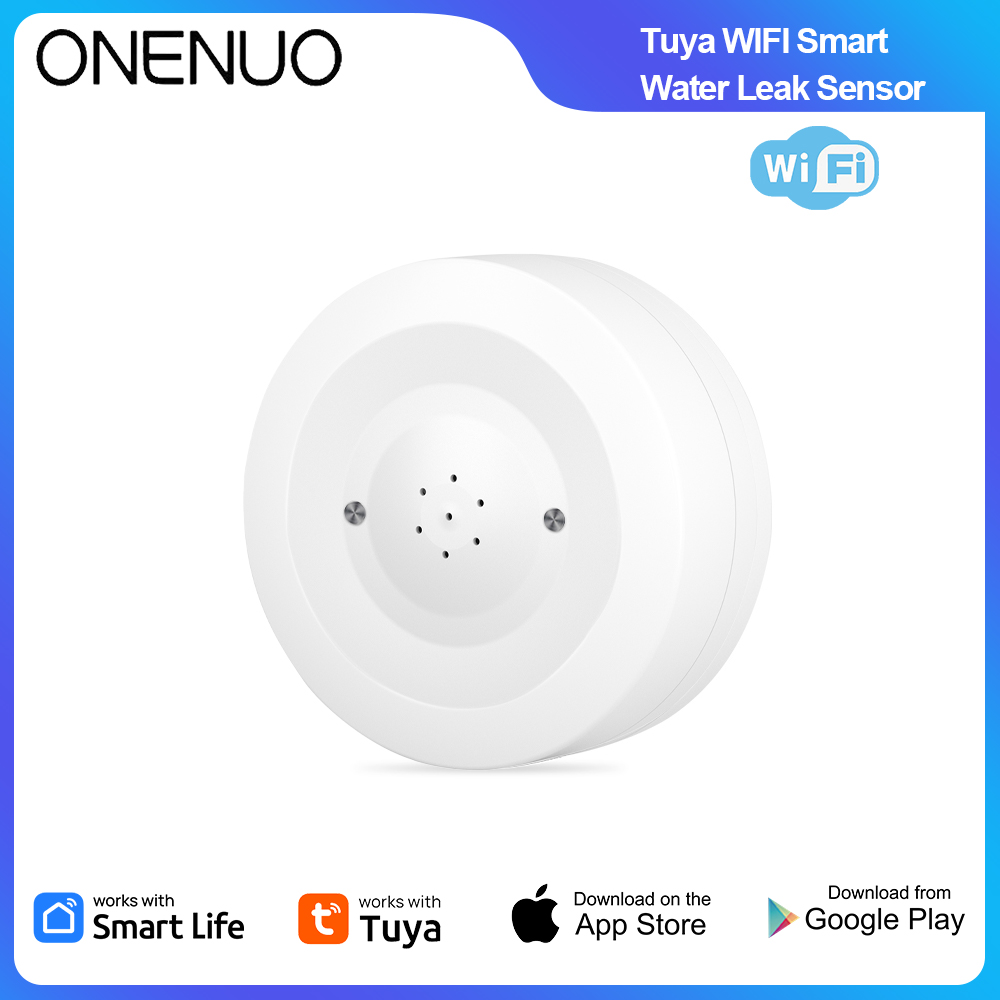 Wifi Water Leak Detector - ONENUO WiFi Tuya Wasserleck-Sensor, Überschwemmungs- und