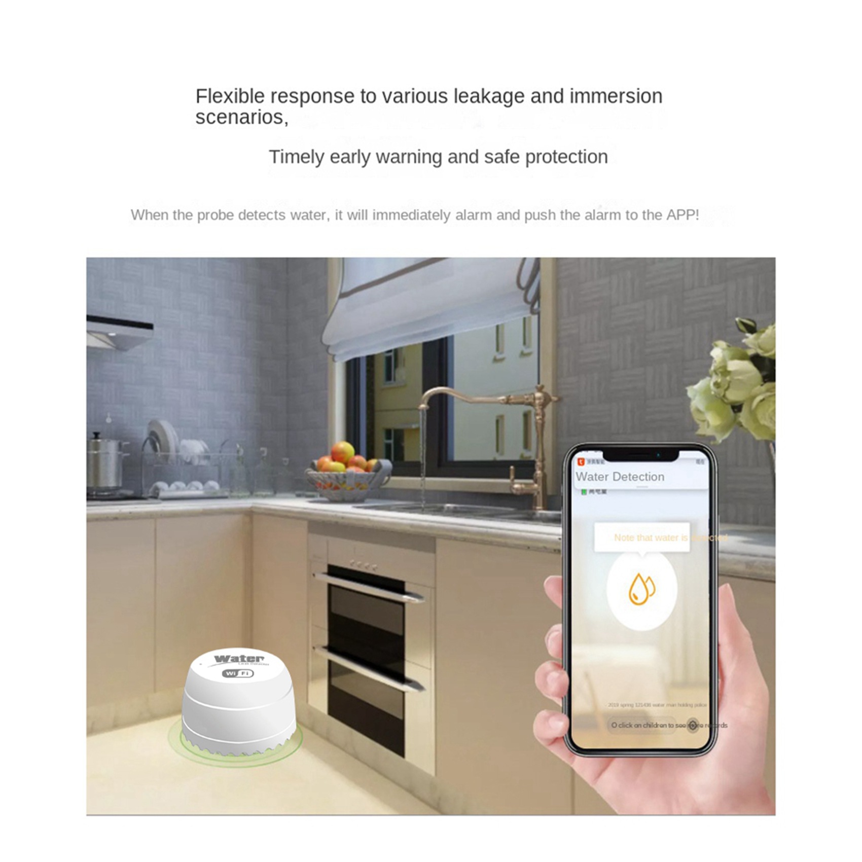 Wifi Water Leak Detector - ABKW-3X WLAN Crow Smart Wasserdetektor Leckagesensor