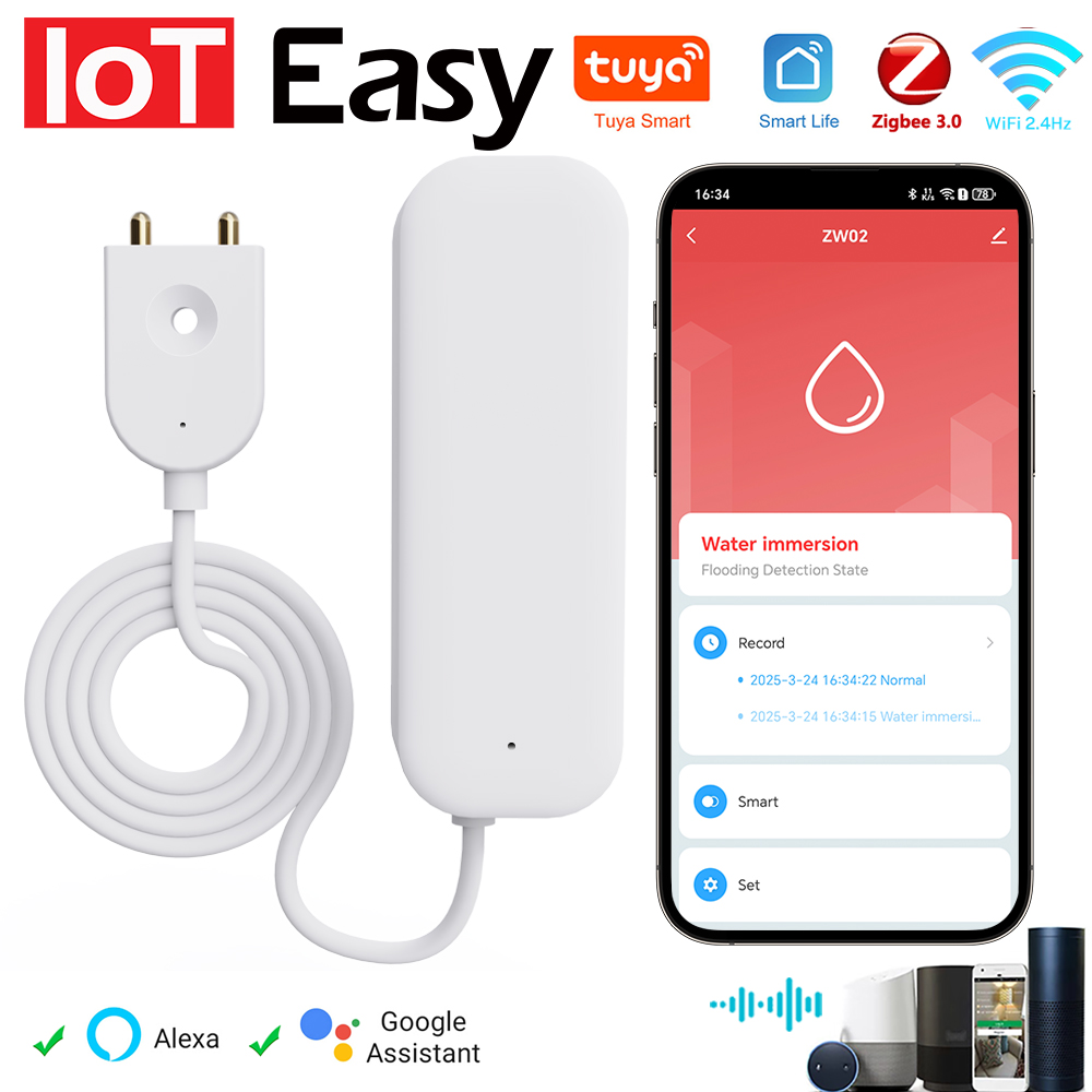 Wifi Water Leak Detector - Tuya WiFi ZigBee Wasser Sensor Leckage