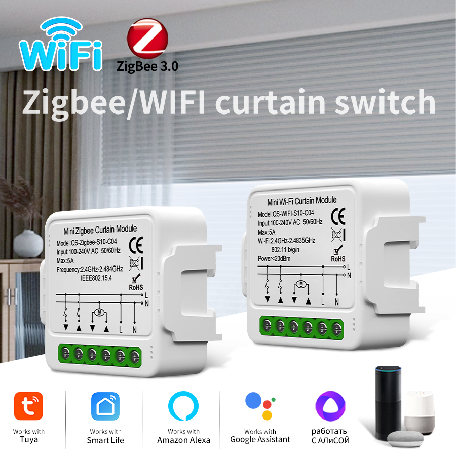 Smart Home Blinds - Tuya Smart ZigBee/WiFi Vorhang Schalter Modul