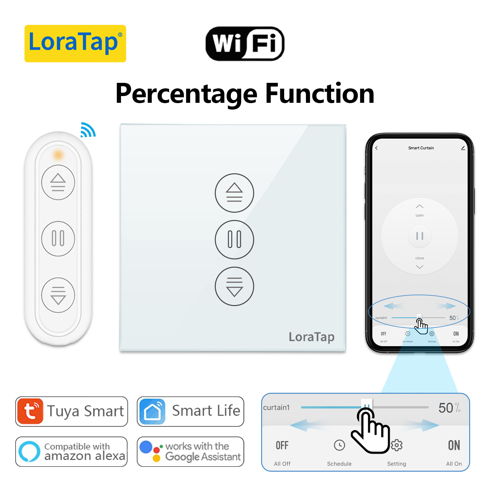 Smart Home Blinds - Tuya Smart Life EU WiFi Rollladen-Vorhangschalter