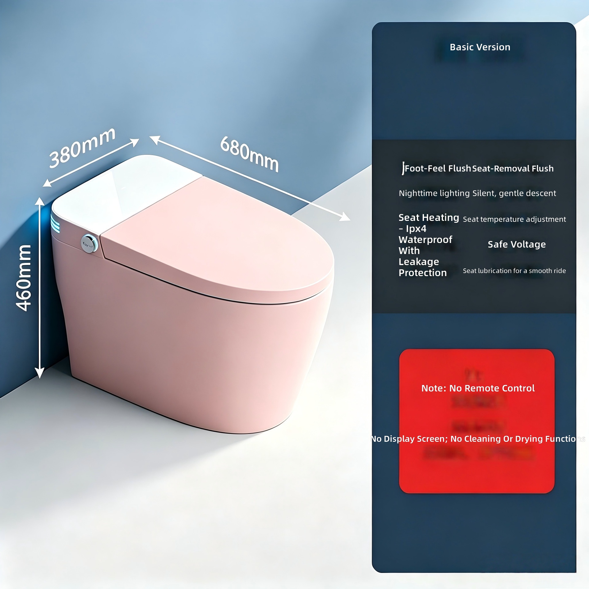 Intelligente Toilette, Rosa, A – Smart Home Hotel Bewertung und Preis